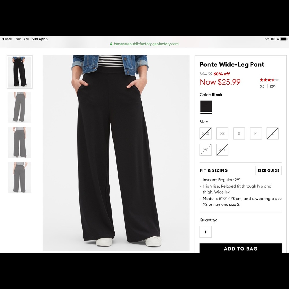 Banana Republic Wide Legs